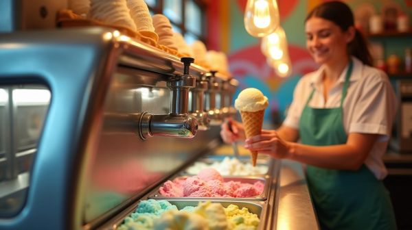 Capacité des machines à glace italienne adaptée aux ventes
