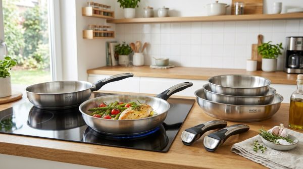 Optimiser votre cuisine avec des poêles inox à manche amovible